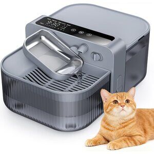 Wireless Cat Water Fountain with No Filters, 180-Day Battery & Precision Flow Co